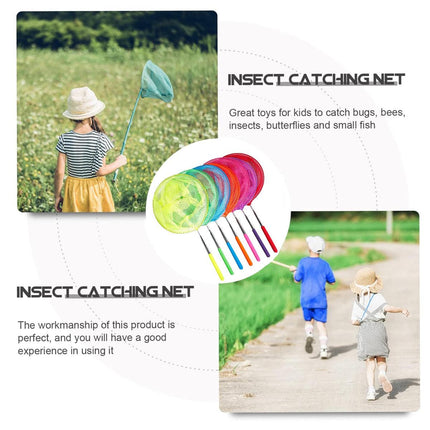 7pcs Telescopic Fishing Net Small Insect Catching Net Outdoor Fun Toy Set