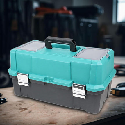 3 Tier Portable Tool Box Organiser with Fold Out Trays for Home Garage Repair