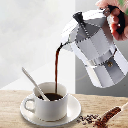 Aluminum Octagonal Mocha Pot European Coffee Utensil Kitchen Coffee Brewing Pot