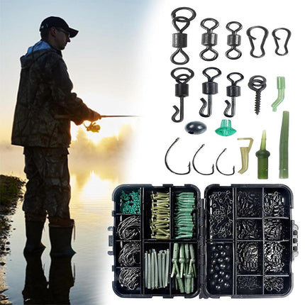 420pcs Carp Fishing Accessories Set Hooks Tackle Gear for Angler Equipment