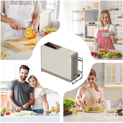 Draining Countertop Knife Cutlery Storage Rack for Kitchen Utensils Space Saving