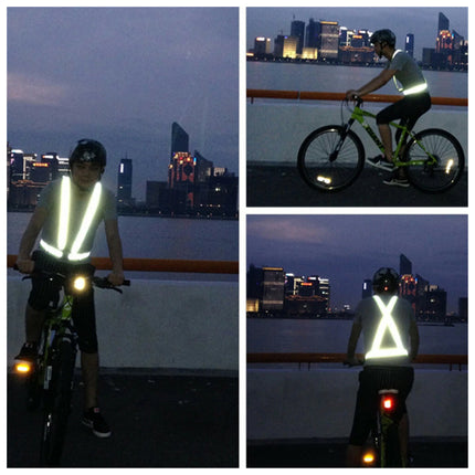 Reflective Shoulder Straps Safety High Visibility Vest for Night Running Cycling