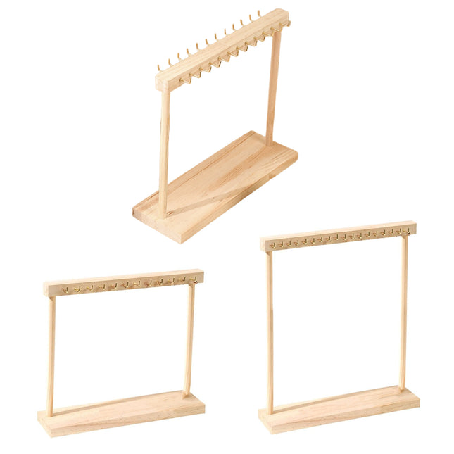 Solid Wood Necklace Jewelry Display Racks for Home Store Showcase Storage