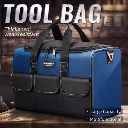 Thickened wear-resistant Oxford cloth tool bag - large capacity multifunctional hand carry storage bag for tools