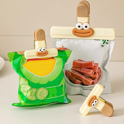 6pcs Plastic Clip Seal Food Snack Clip Sealer Bag Clips for Kitchen Storage