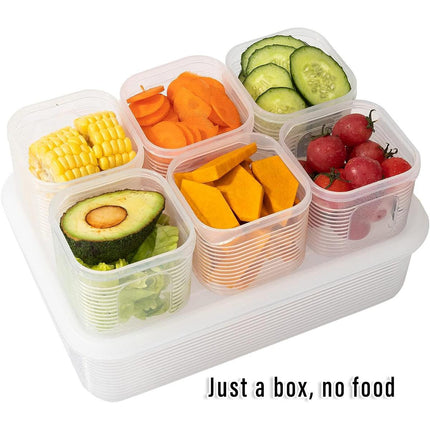 Crisper Refrigerator Storage Box Plastic Sealed Food Compartment Organizer Set