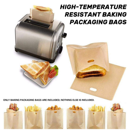 10 PCS Reusable Toaster Baking Bags Heat Resistant for Oven Microwave