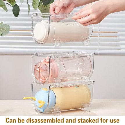 Water Cup Storage Rack Multi Layer Transparent Clear Space Saving Durable