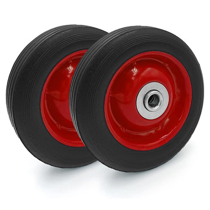 2PCS Cart 6 Inch Silent Solid Wheel Non Pneumatic Heavy Duty Anti Stabbing