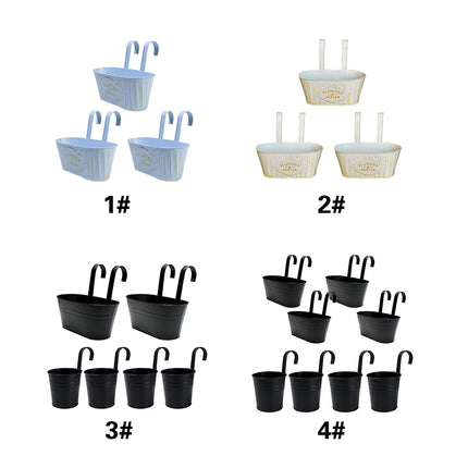 Hanging Planters for Indoor Outdoor Double Hook Wall Bracket Flower Pots Metal