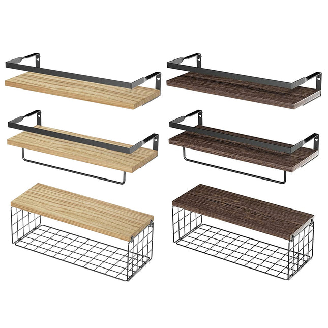 3 PCS Multi Functional Wall Mounted Storage Shelf Space Saving Home Decor