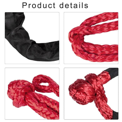 Vehicle Towing Rope Set 2PCS Heavy Duty Tow Strap Car Road Rescue Pull Cable