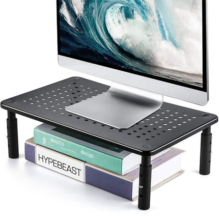 3 Height Adjustable Monitor Riser Laptop Printer Computer Stand Desktop Shelf