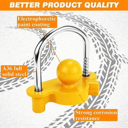 Trailer Hitch Lock Anti Theft Device Tow Hook Security Lock Car Yacht Connector