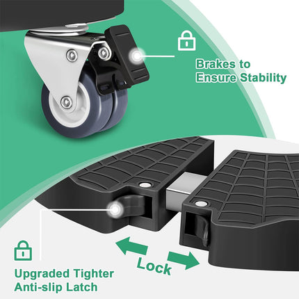 Plastic Round Retractable Plant Pot Tray Stand With Wheels Movable Durable