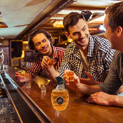 Creative Whiskey Bottle Clear 300ml Home Bar Decor Whiskey Lovers Gift Leak Proof