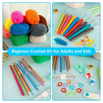 73PCS Knitting Sewing Kit Set with Needles Threads Scissors for Sewing Projects