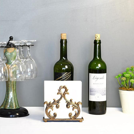 Willow Branch Style Iron Paper Towel Holder Vertical Napkin Rack For Kitchen Use