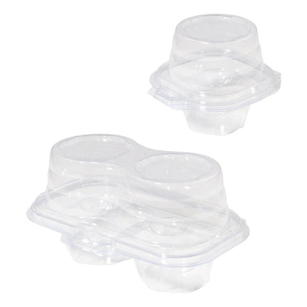 100PCS Transparent Cupcake Packaging Box Muffin Container Bakery
