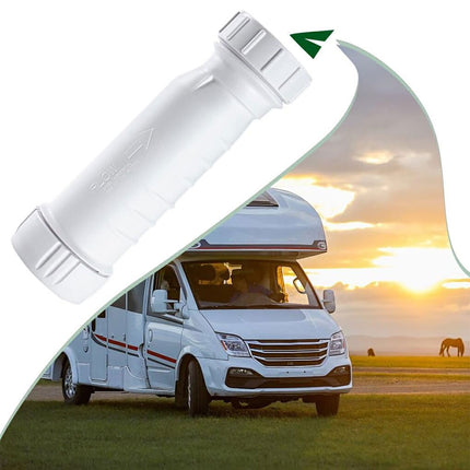 White Waterless Self Sealing Waste Valve Inline Trap Bath Basin For Caravan RV