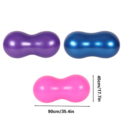 Thickened Capsule Shape Yoga Pilates Ball Anti Burst Fitness Stability Trainer with Pump