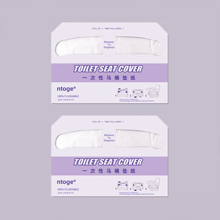2PCS Travel Disposable Toilet Seat Covers Soluble Paper For Hotel Household Use