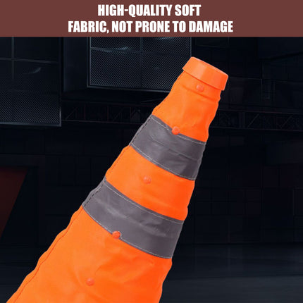 Retractable Warning Cone 70cm Reflective Hazard Cone For Barrier Caution Zone Use