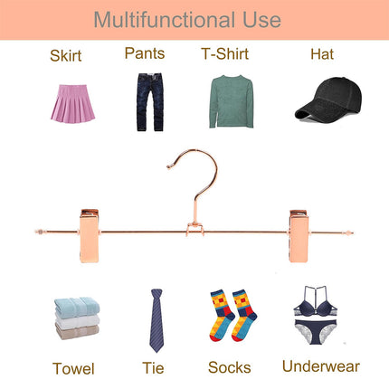 Rose Gold Metal Trouser Clip Hangers 30 Pack 305mm