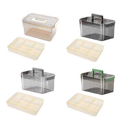 Large Capacity Medicine Storage Box First Aid Organiser Multi Layers Transparent