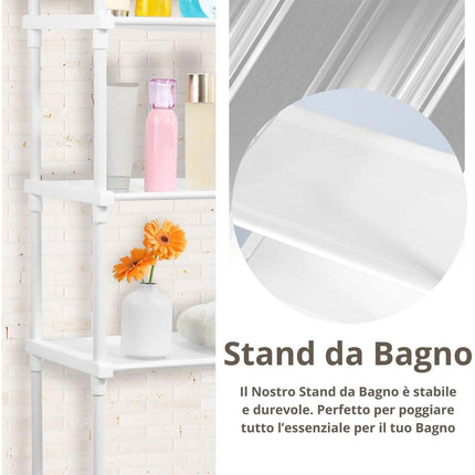 Bathroom Rack Over Toilet Washing Machine Shelf Storage Organizer Stand Unit