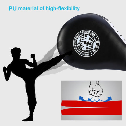 Taekwondo Kick Target 2PCS PU Foot Board Double Blade Training Pad 36 x 18cm