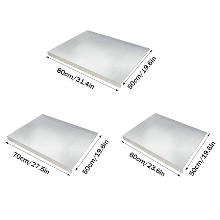 Stainless Steel Pastry Board Dough Kneading Rolling Cutting Pad Counter Hook