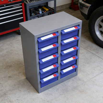 10-Compartment Drawer Type Parts Cabinet Space Saving Organizer Wear-Resistant