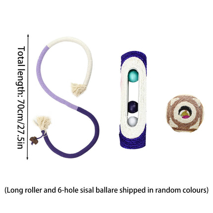 Cat Biting Rope Toy Teeth Grinding Teasing Stick Interactive Play Toy For Cats
