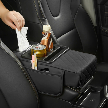 Car Armrest Pad Central Console Storage Box Lift Cushion Rest Support Organizer