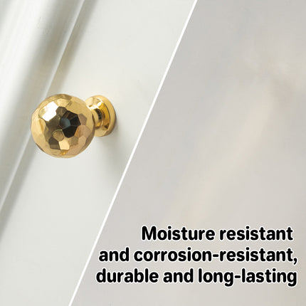 Gold Hammer Ball Handle Knob Closet Door Pull Drawer Handle Wardrobe Hardware
