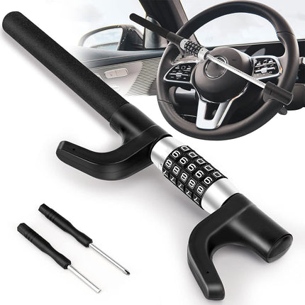 Portable Auto Car Steering Wheel Lock Security Keyless Password Code Anti Theft