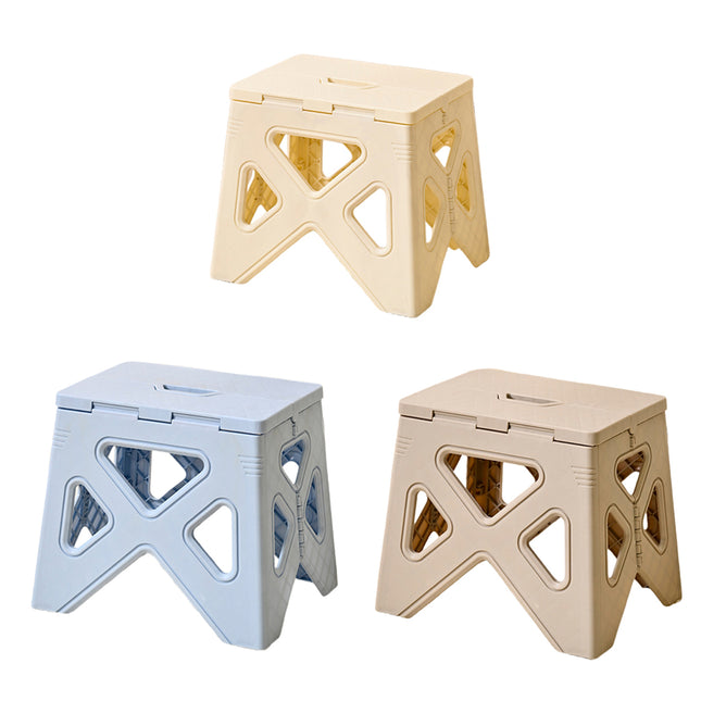 Portable Folding Plastic Stool Lightweight Step Chair for Outdoor Camping or Kitchen