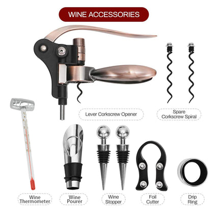 9PCS Wine Bottle Opener Gift Box Set for Home Bar Restaurant Wine Holiday Gift