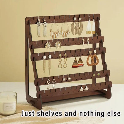 Vintage Wooden Earring Holder Jewelry Display Stand Organizer for Earrings