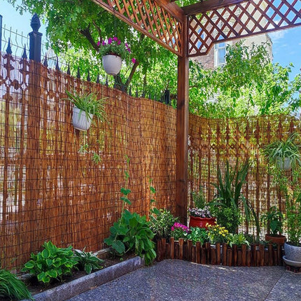 Natural Reed Bamboo Roll Up Blind Sun Shade Curtain Rustic Window Cover ForPatio