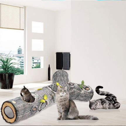 Large Collapsible Cat Tunnel Toys Interactive Kitten Tube Toys with Peek Holes