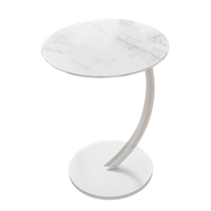C Shaped Snack Side Table for Sofa Couch Small End Table for Living Room Bedroom