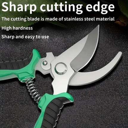 3PCS Stainless Steel Garden Shears Set Multi Function for Pruning Trimming Plants
