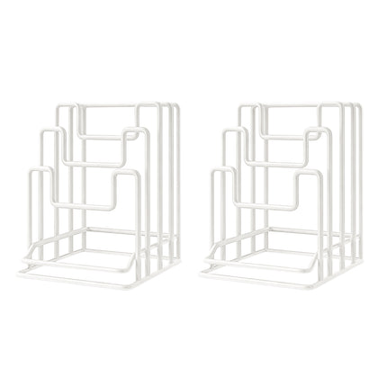 2PCS Metal Cutting Board Holder Rack Kitchen Bench Organiser for Lids Chopping Boards
