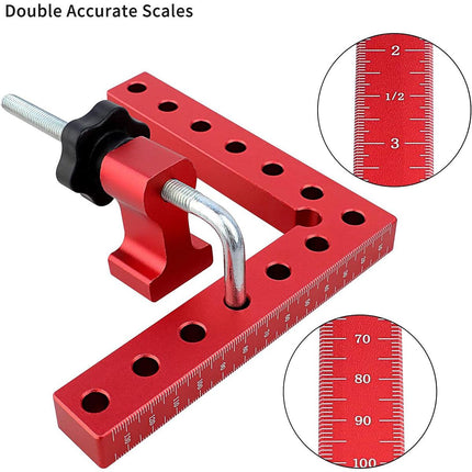Right Angle Ruler Woodworking Clamp L Type Scribe Positioning Holder Tool