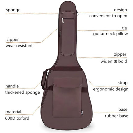Waterproof Guitar Bag Musical for Guitars Protection Home Travel Gig Practice