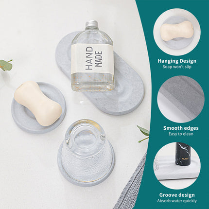 3PCS Bathroom Countertop Water Absorbing Pads Quick Drying Faucet Washbasin Mat