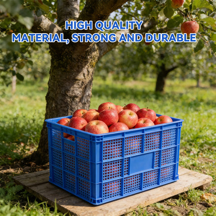 2PCS Heavy Duty Plastic Storage Basket Large Capacity Tote Box for Warehouse