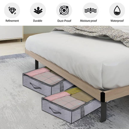 2PCS Clothes Under Bed Storage Bag Wardrobe Dustproof Moisture-proof Organizer Bag